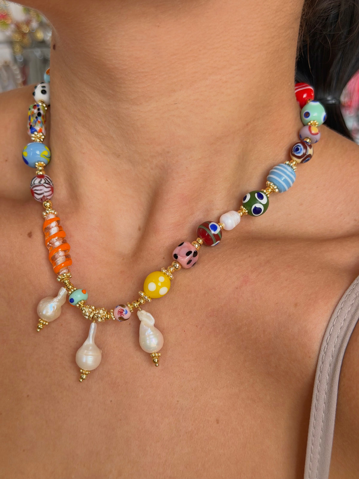 Murano & Pearl Necklace