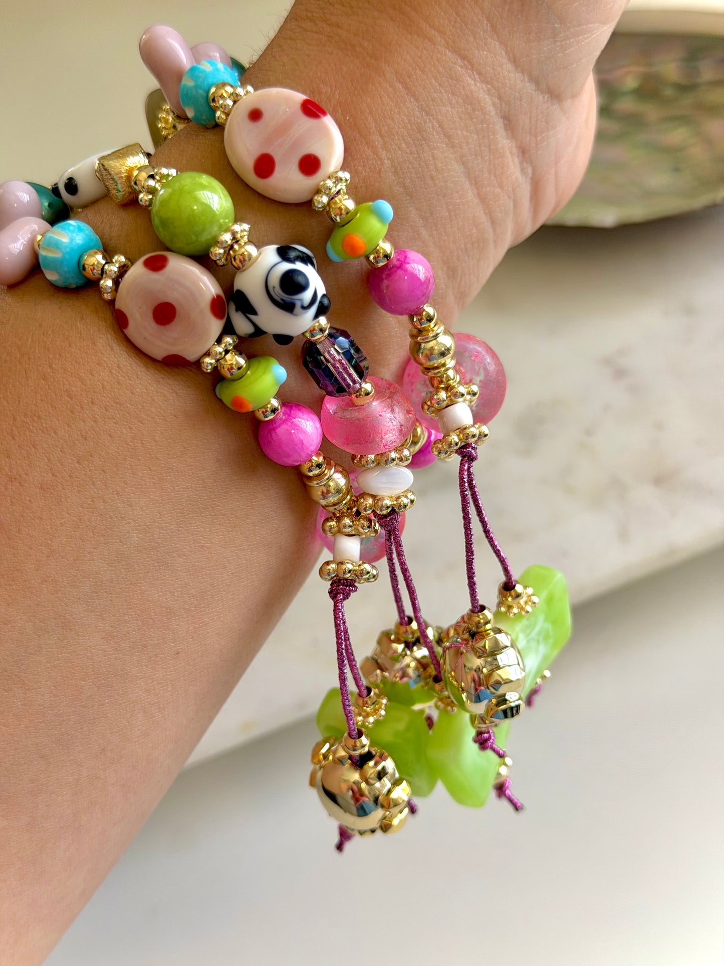 Golden Pink Bracelets