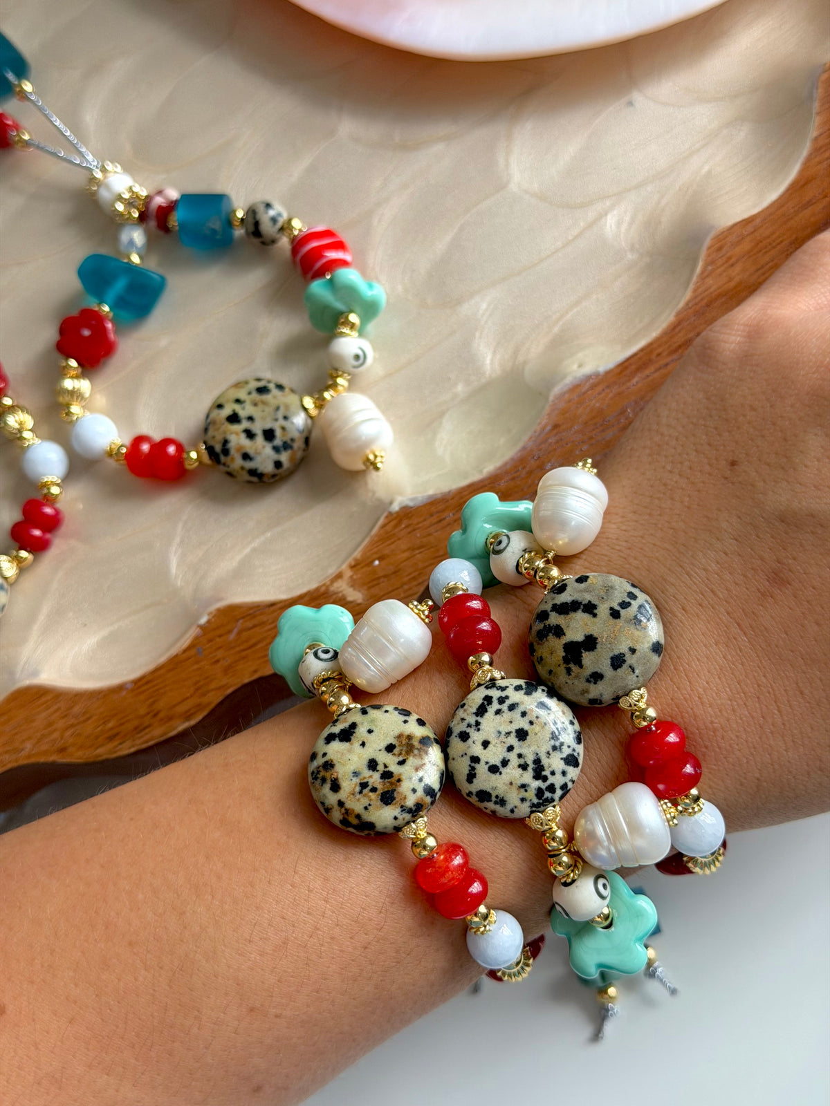 Dalmatian jasper Bracelets