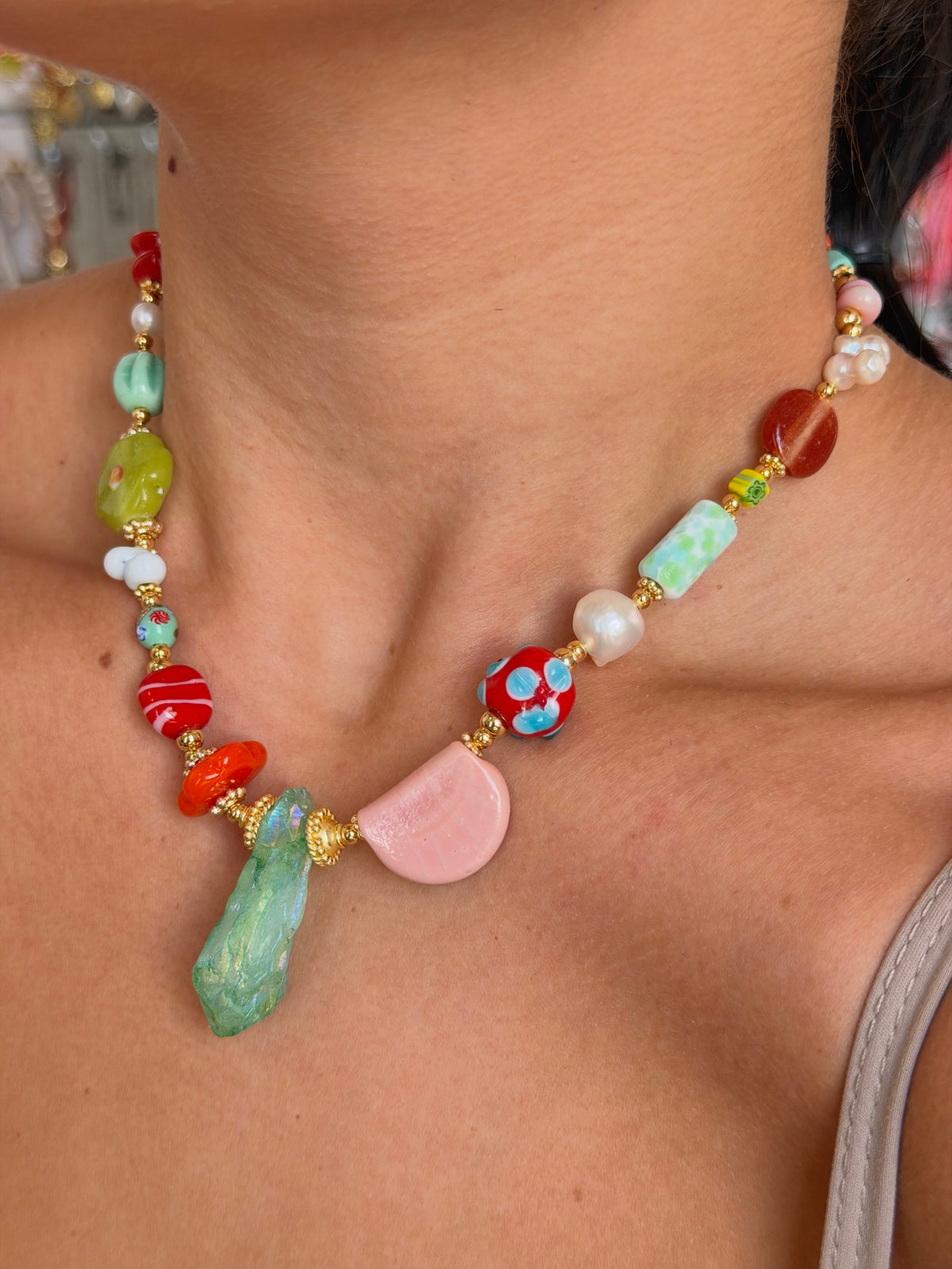 Green Quartz Necklace