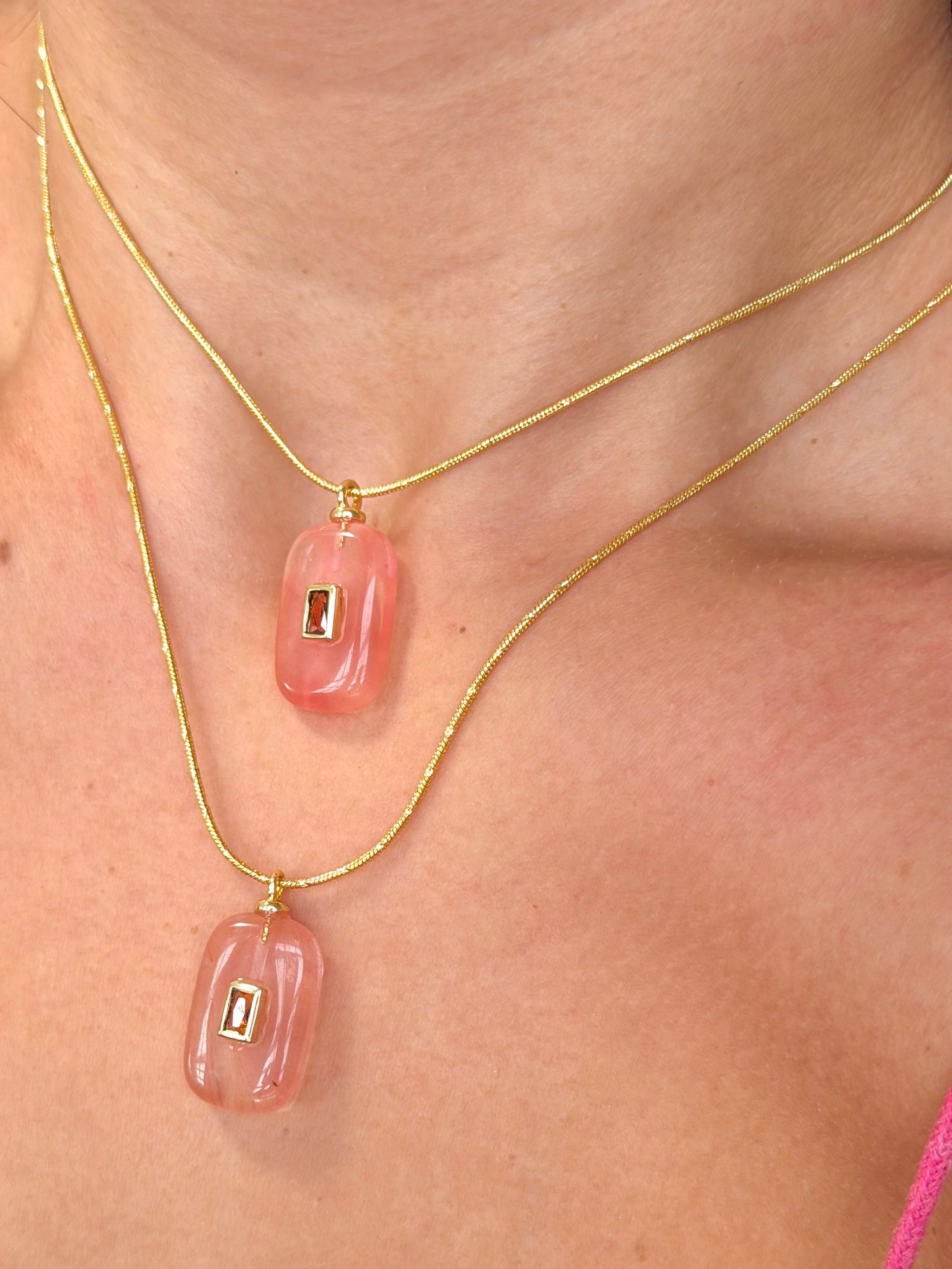 Cherry Quartz Chain