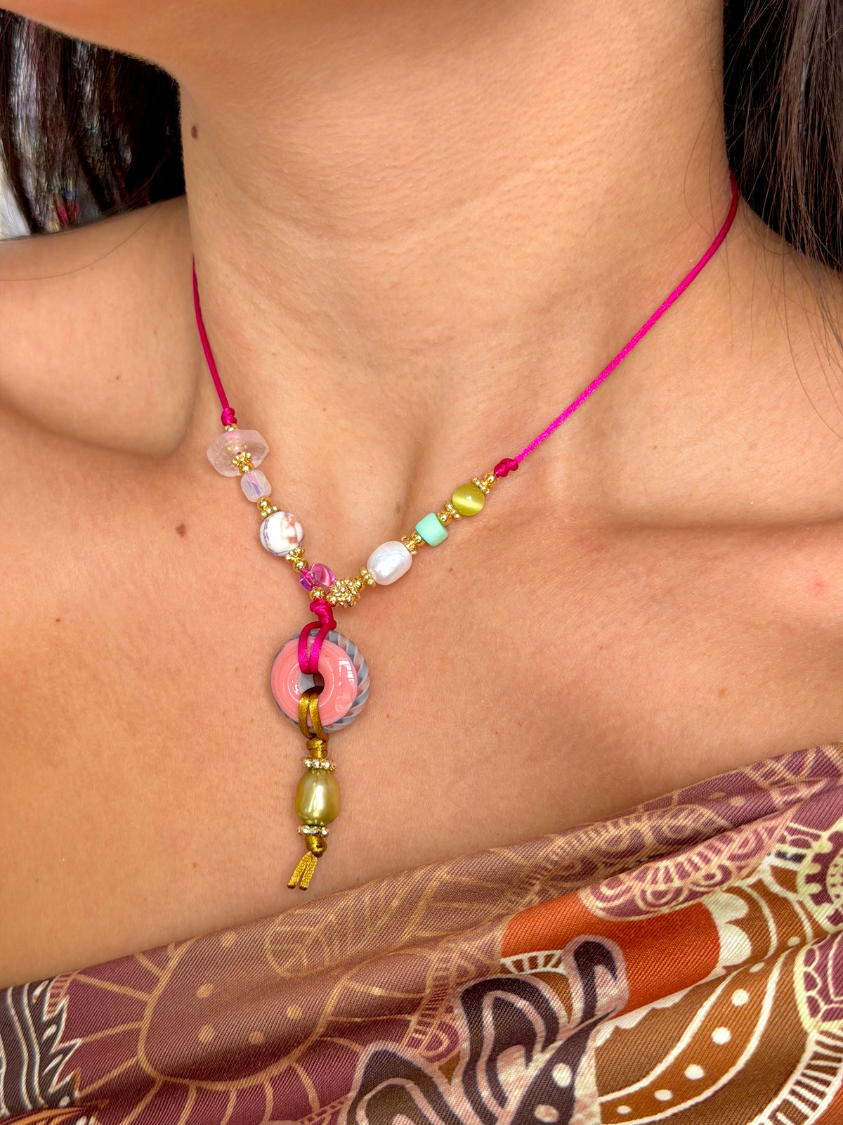 Murano Donut Necklace