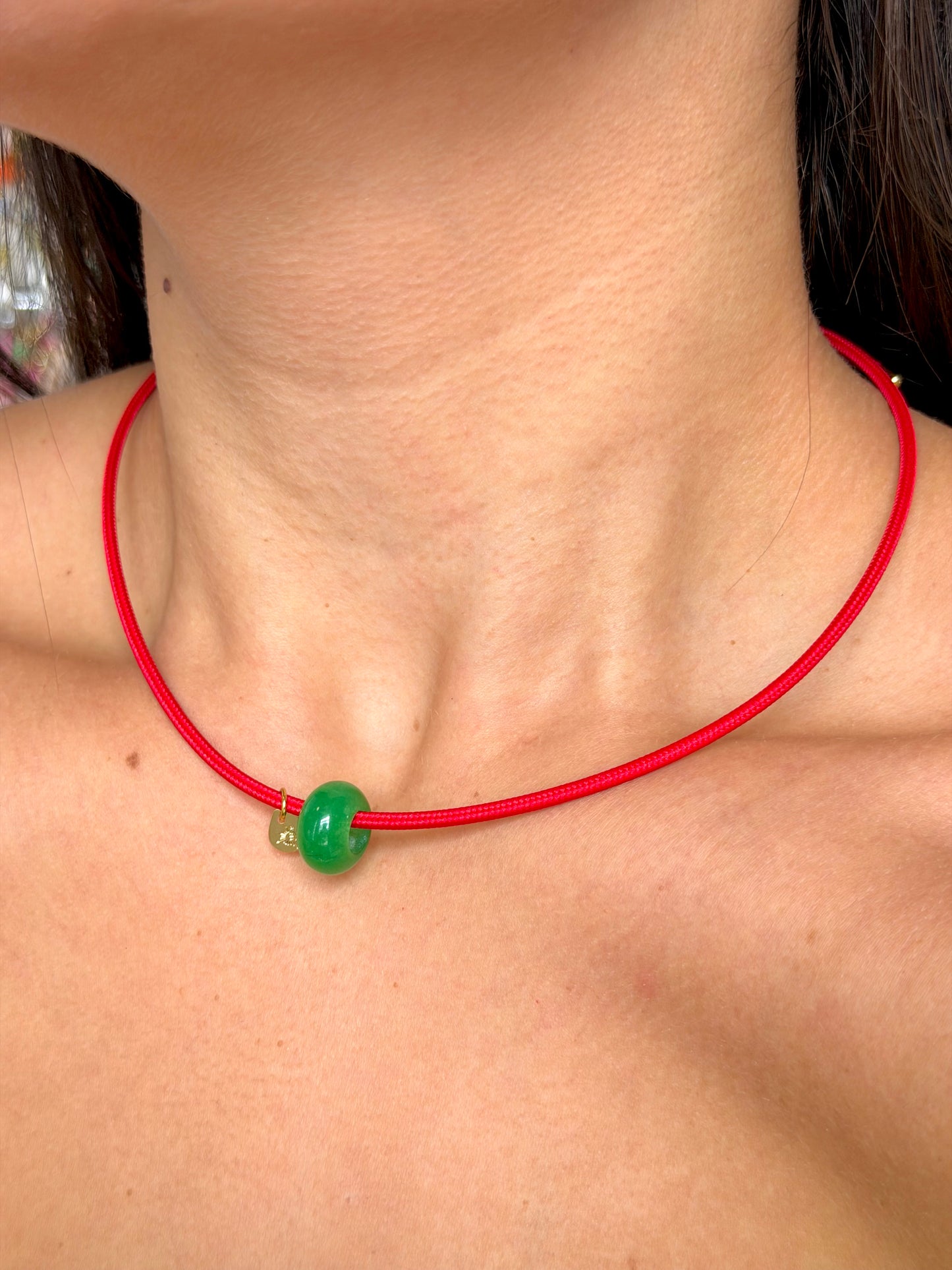 Green Jade Magnetic Cord