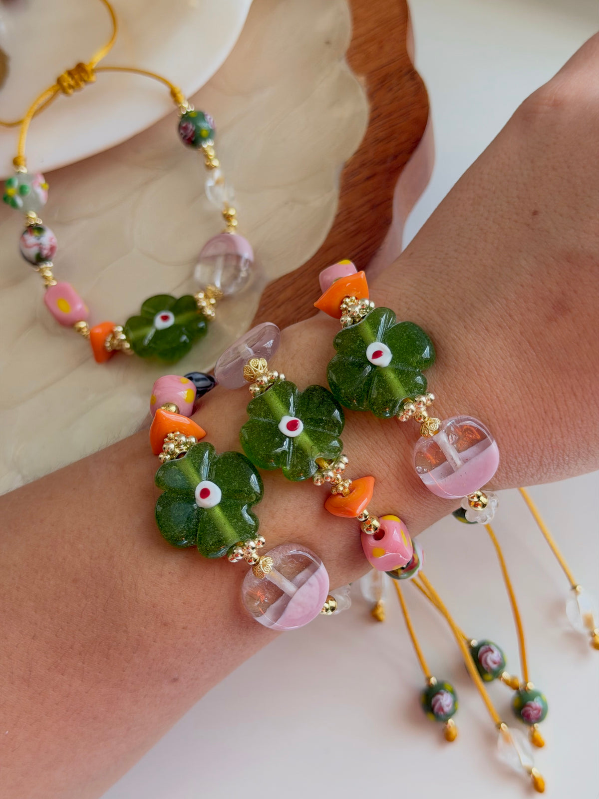 Flor Verde Bracelets