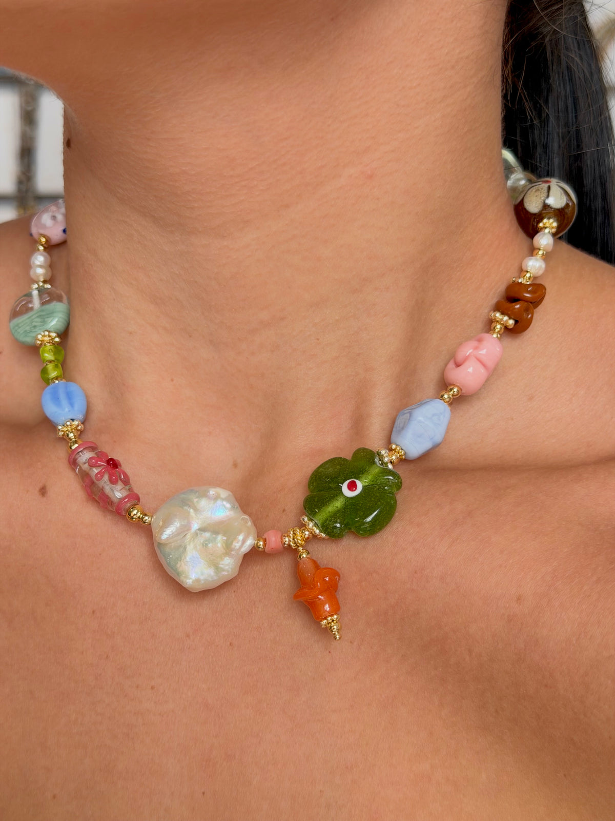 Flor Perlada Necklace