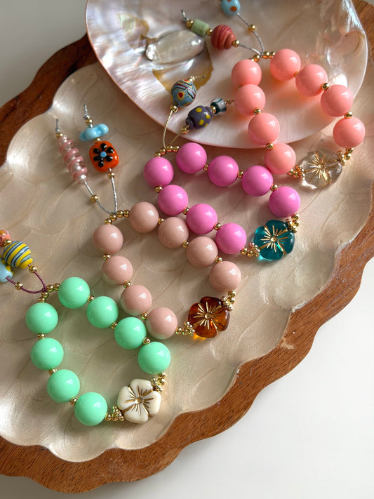 Bubble Gum Fleur Bracelets