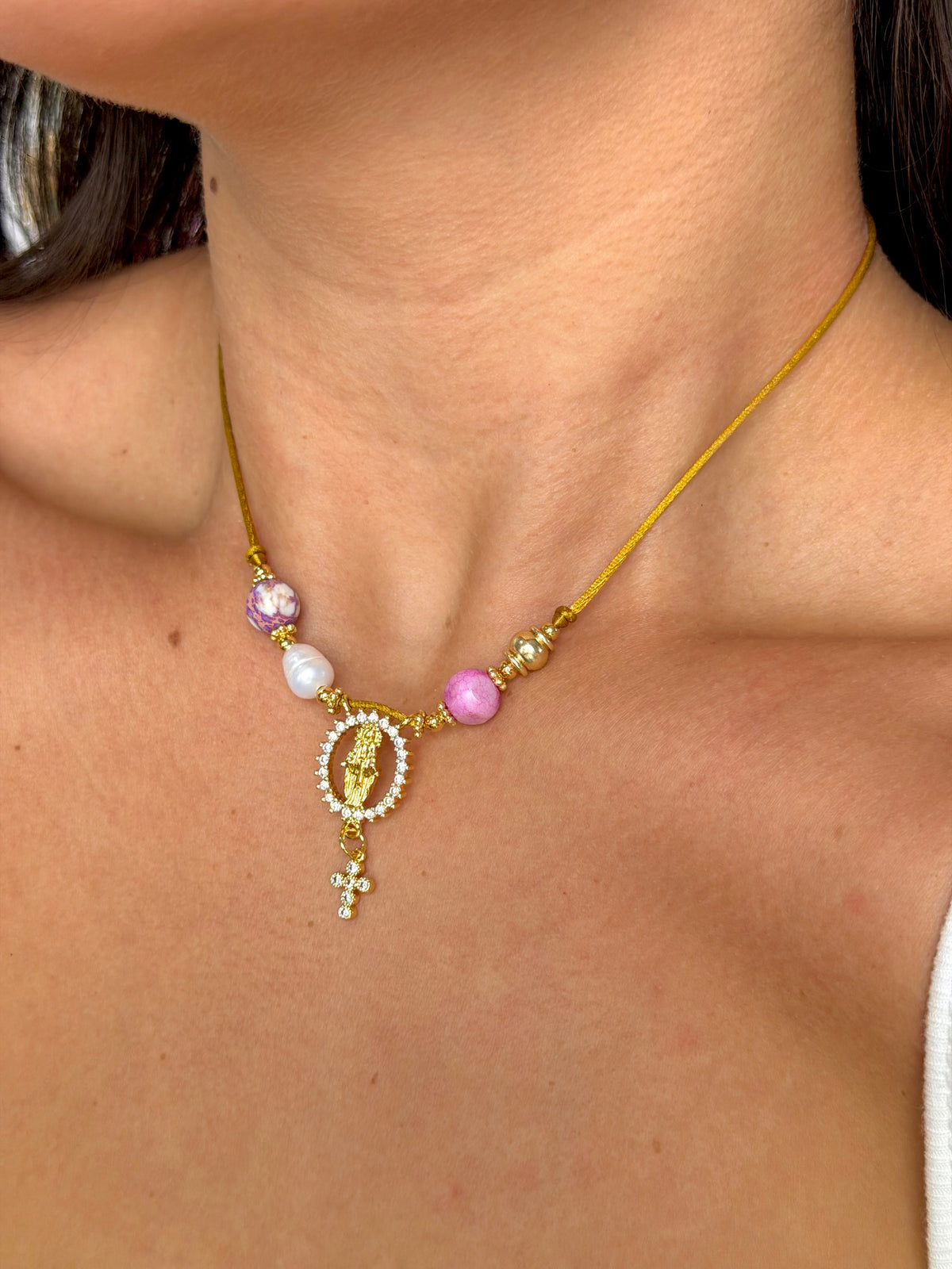 Virgencita Oliva Necklace