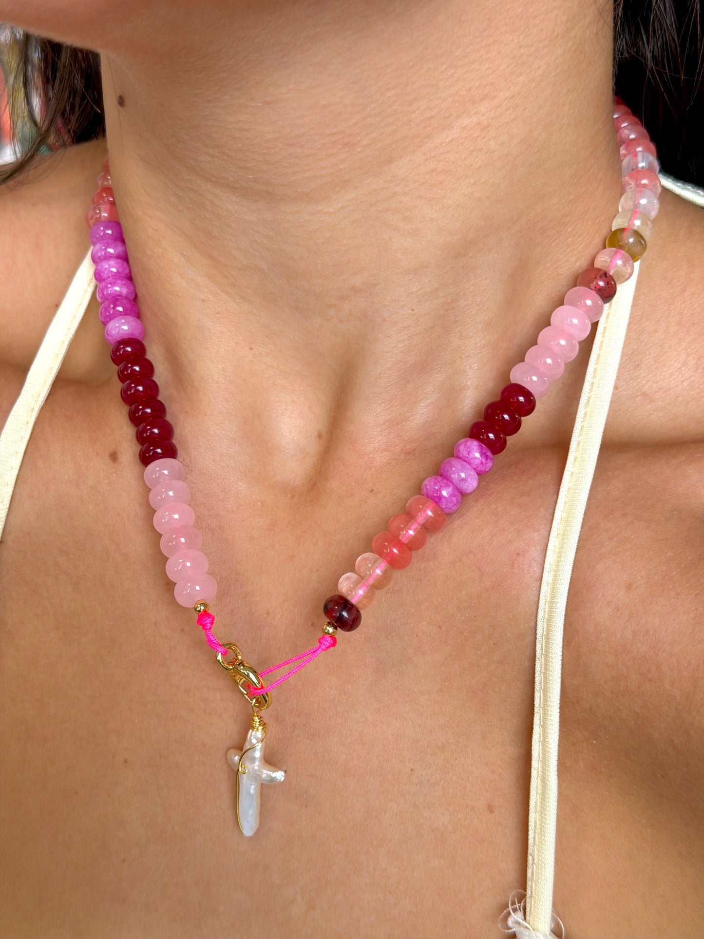 Pink Jade Necklace