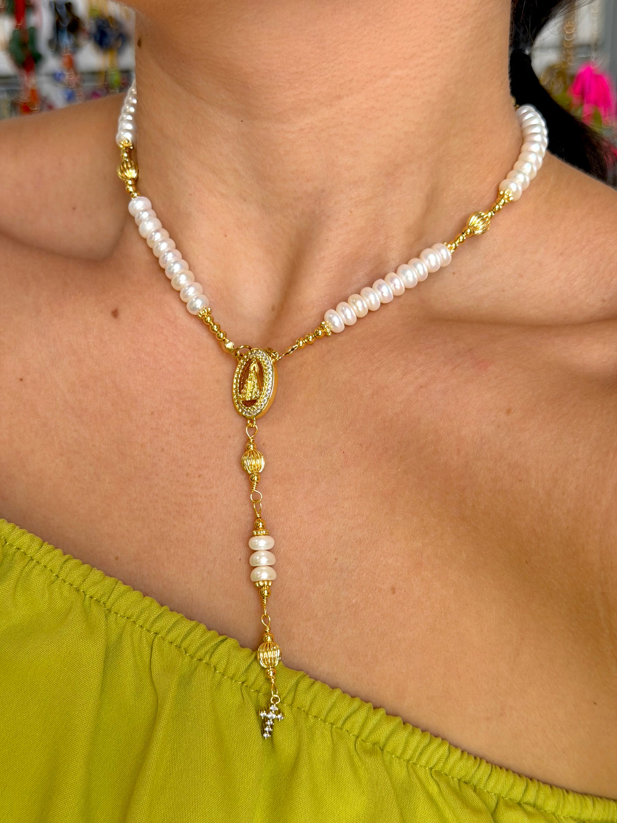 Pearl Rosary Necklace