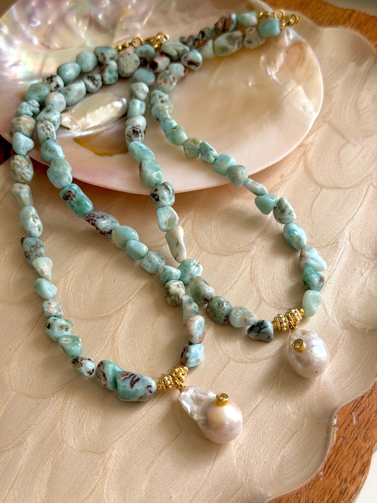 Larimar Barroca Necklace