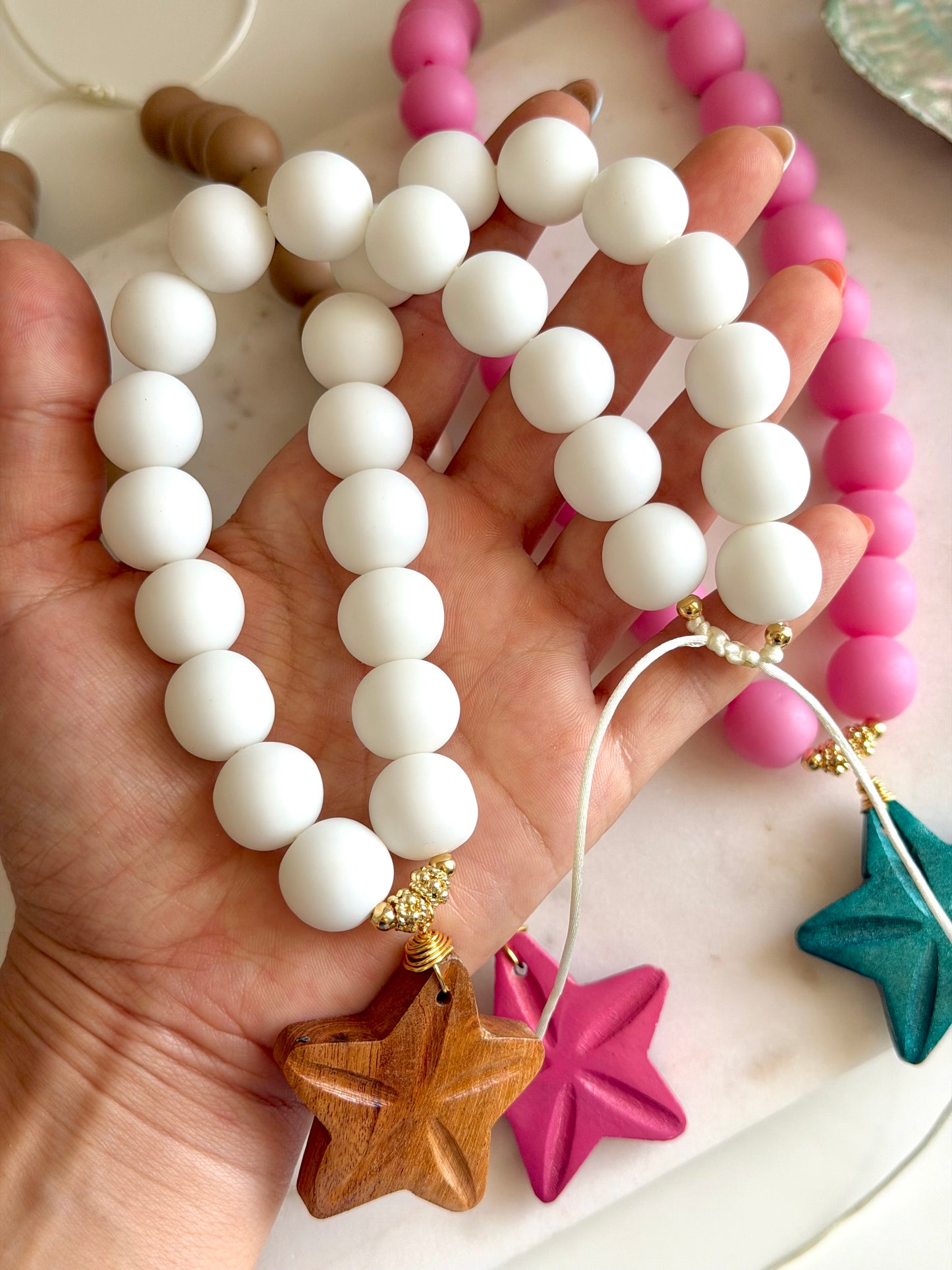 Wood Seastar Necklace
