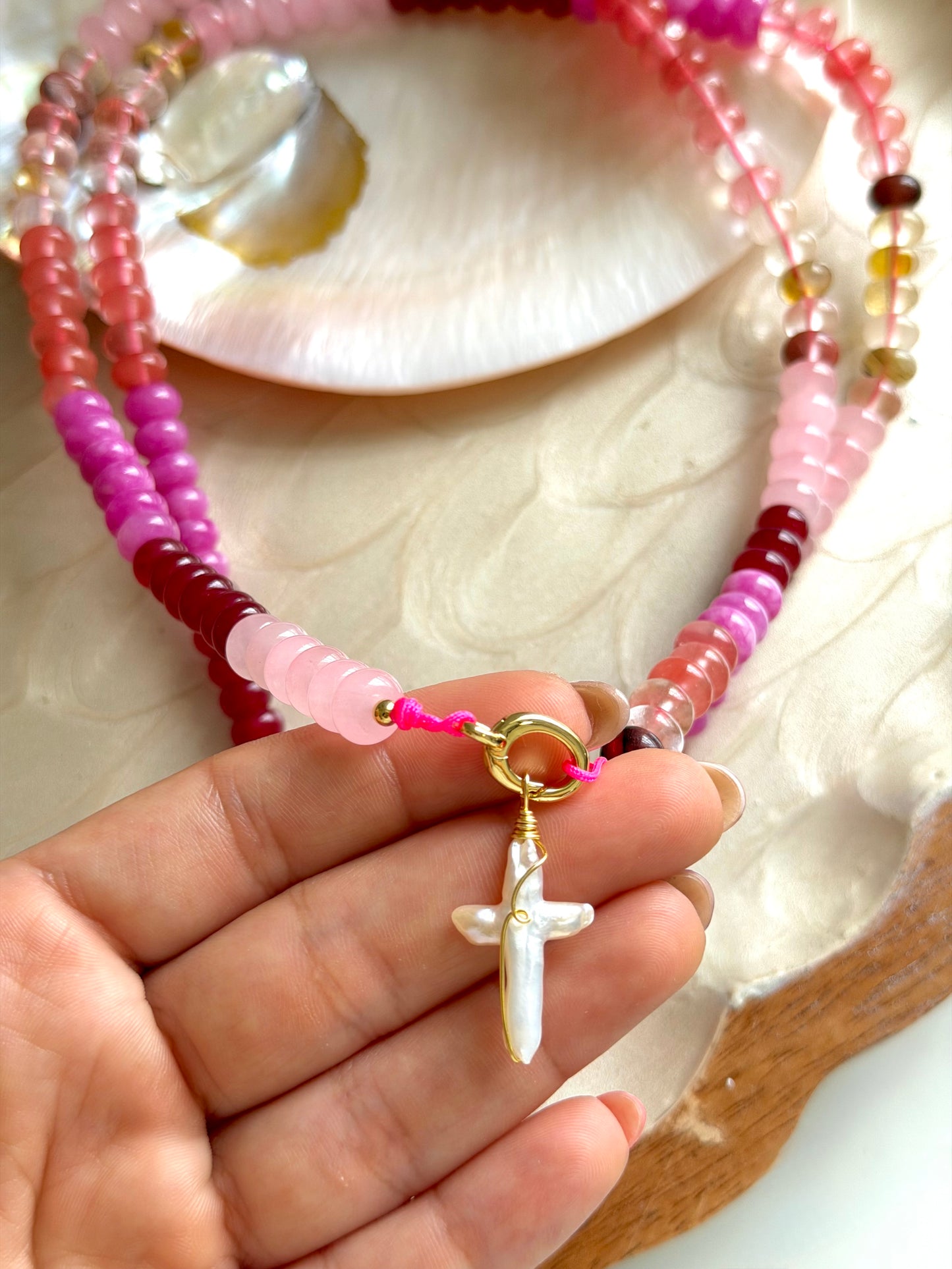 Pink Jade Necklace