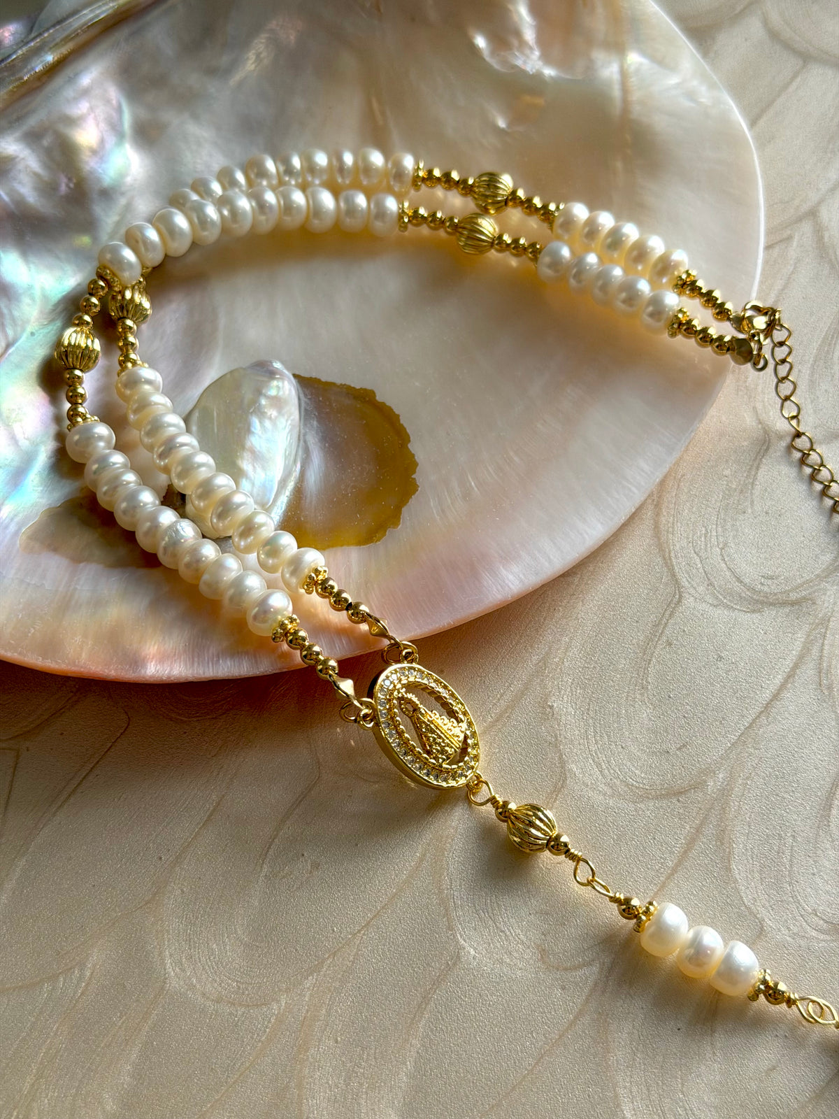 Pearl Rosary Necklace