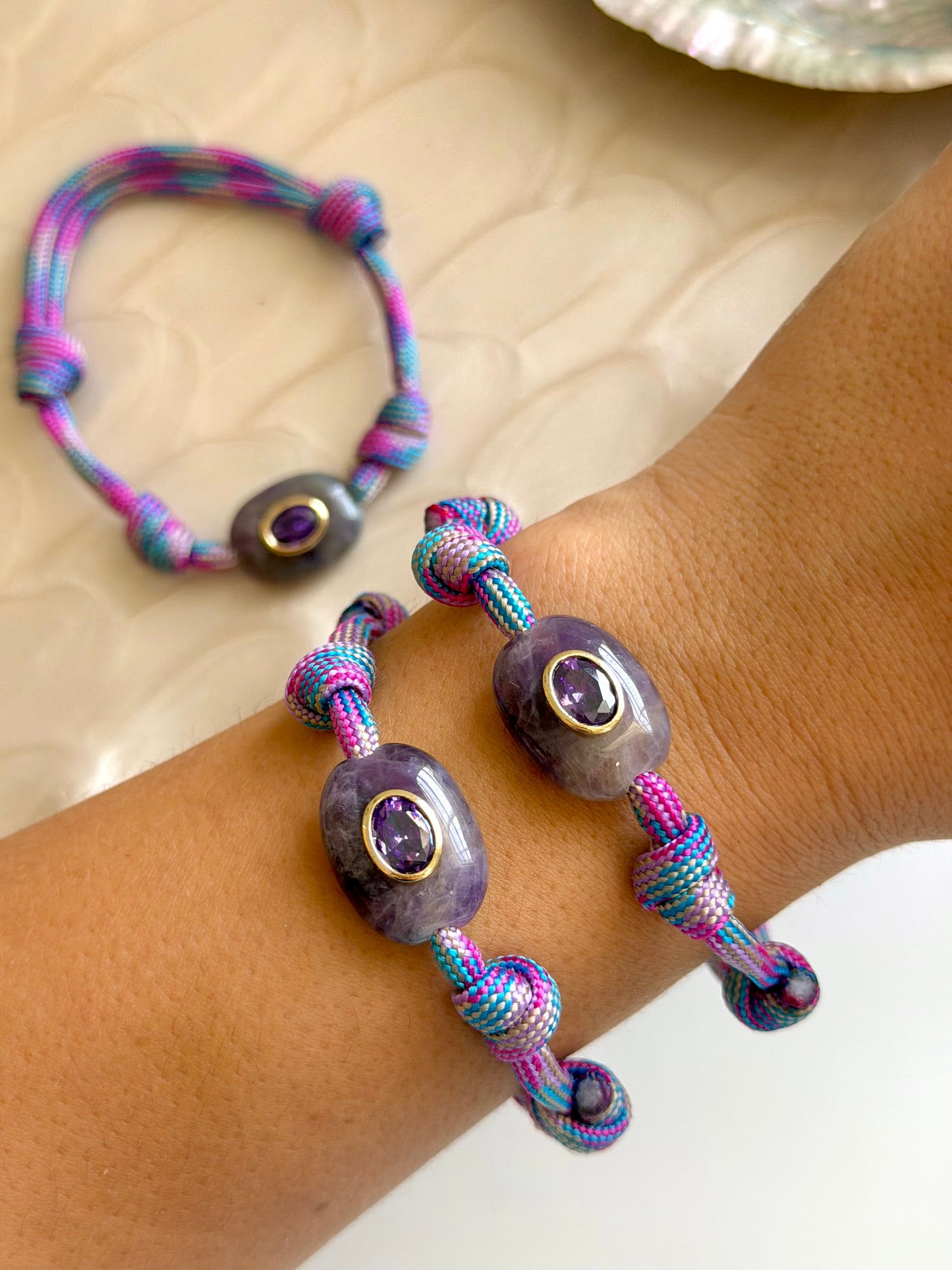 Amatista Cord Bracelets