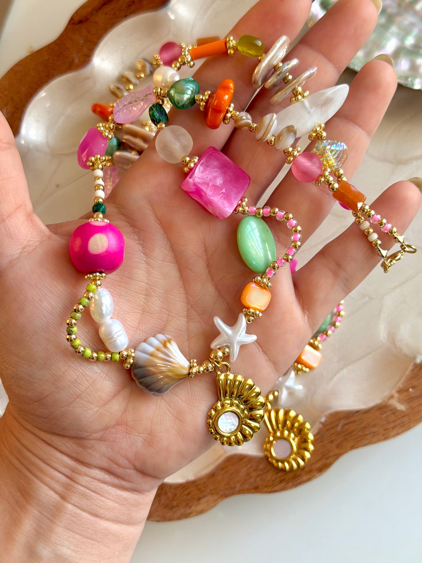 Pink Conch Necklace