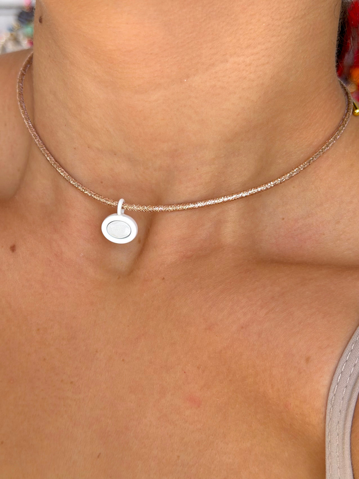 Rose Gold Zirconia Magnetic Cord