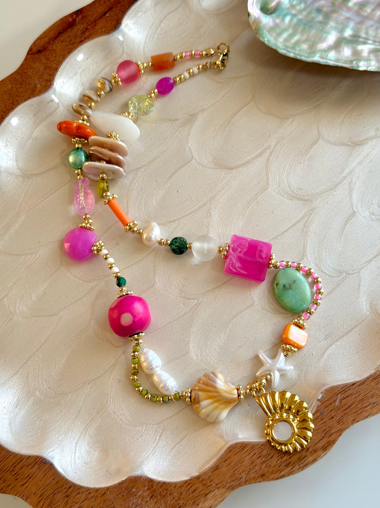 Pink Conch Necklace