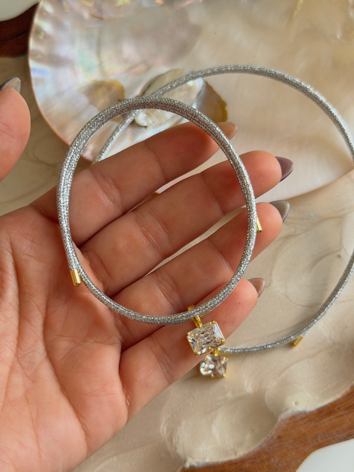 Silver Magnetic Cord