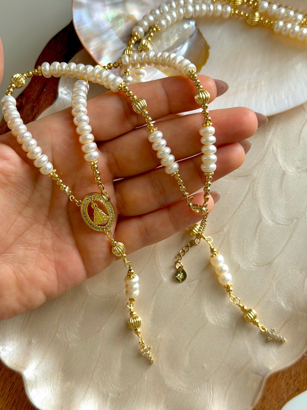 Pearl Rosary Necklace