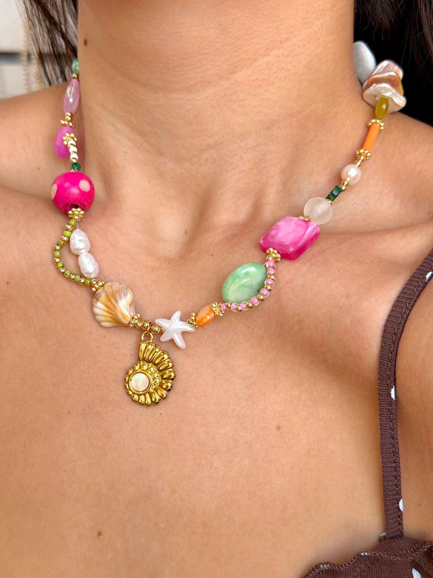 Pink Conch Necklace