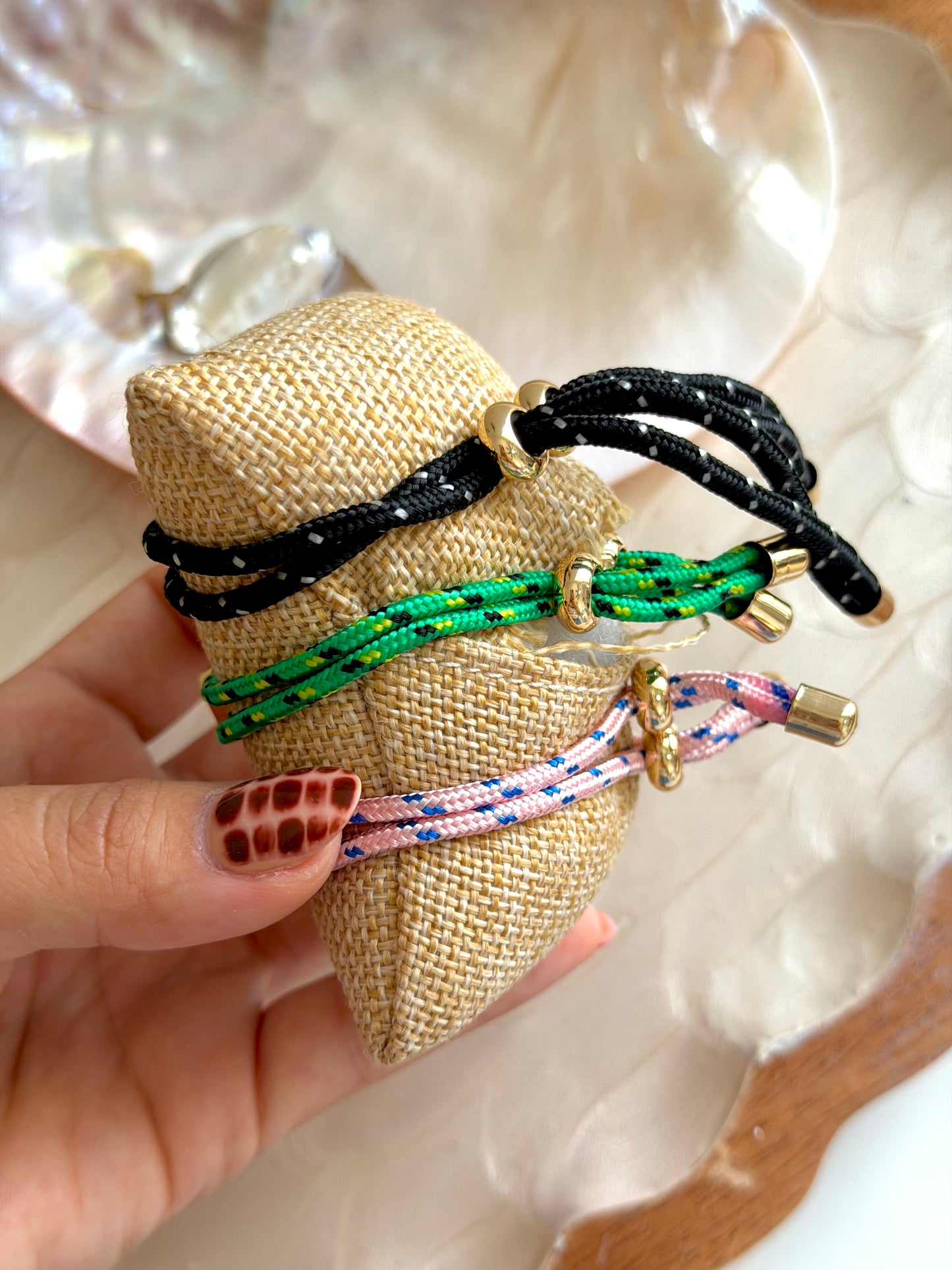 Zirconia Cord Bracelets