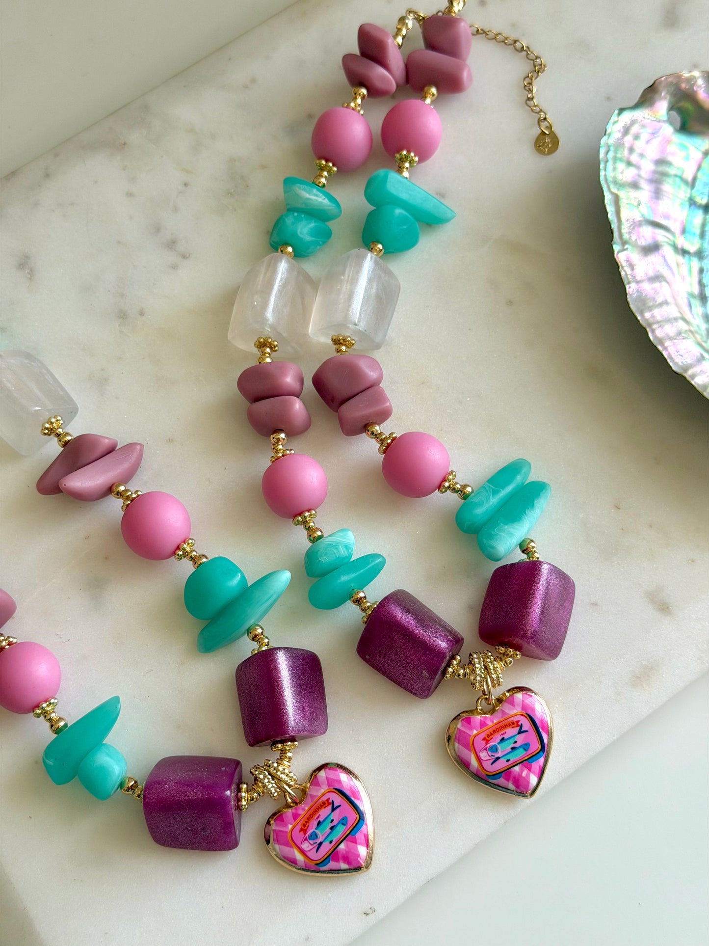 Pez Magenta Necklace