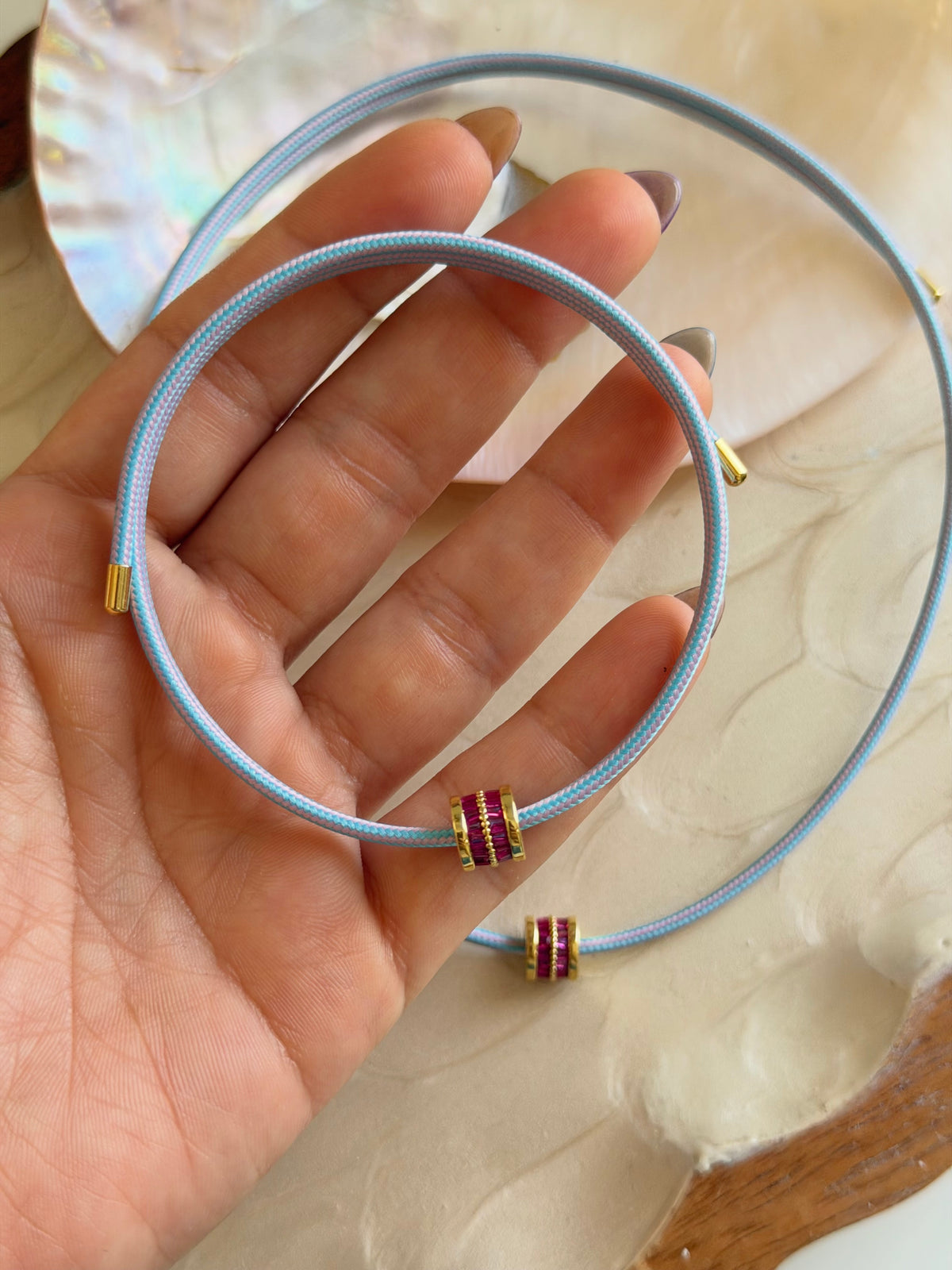 Pink & Blue Magnetic Cord