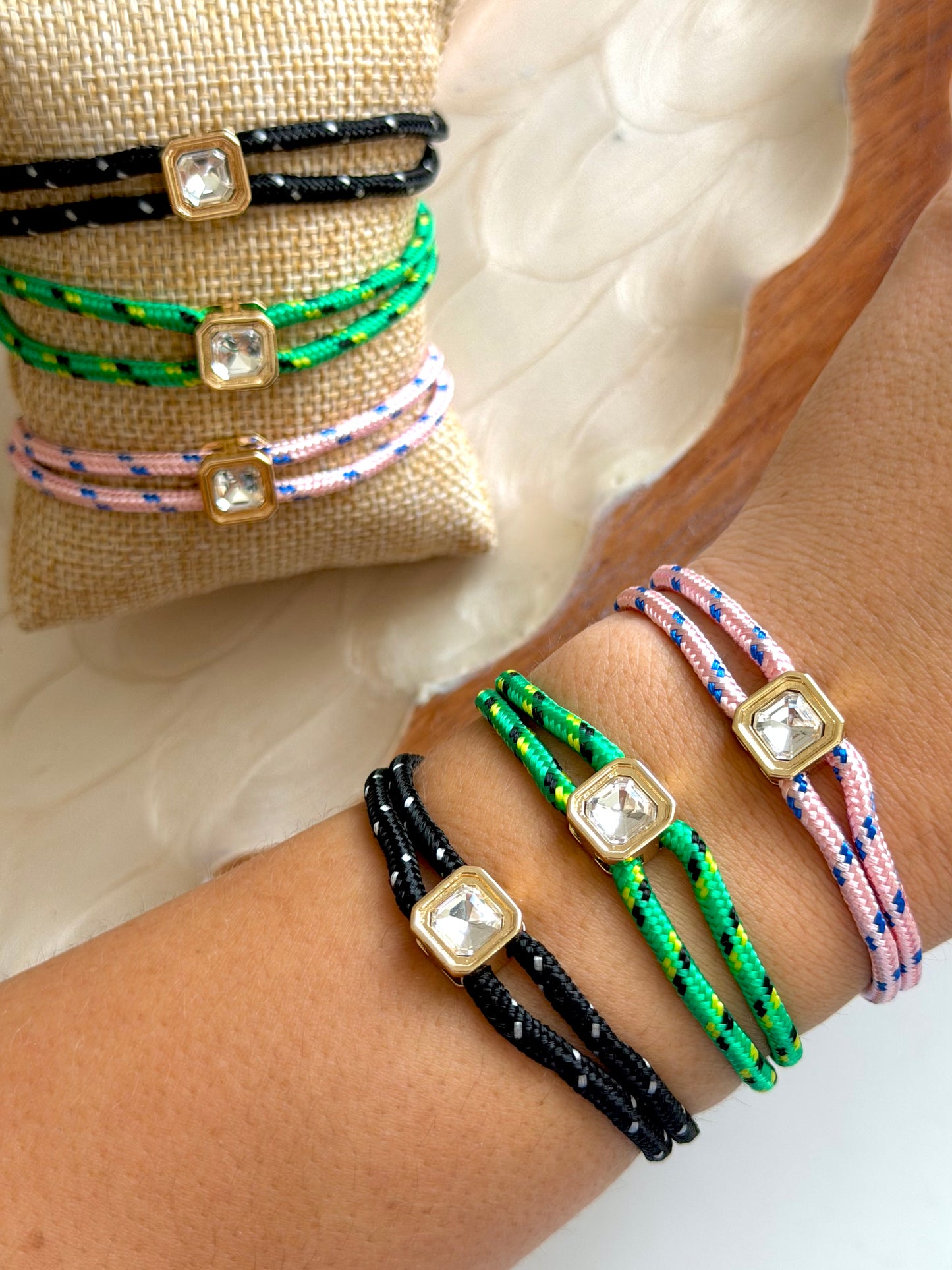 Zirconia Cord Bracelets