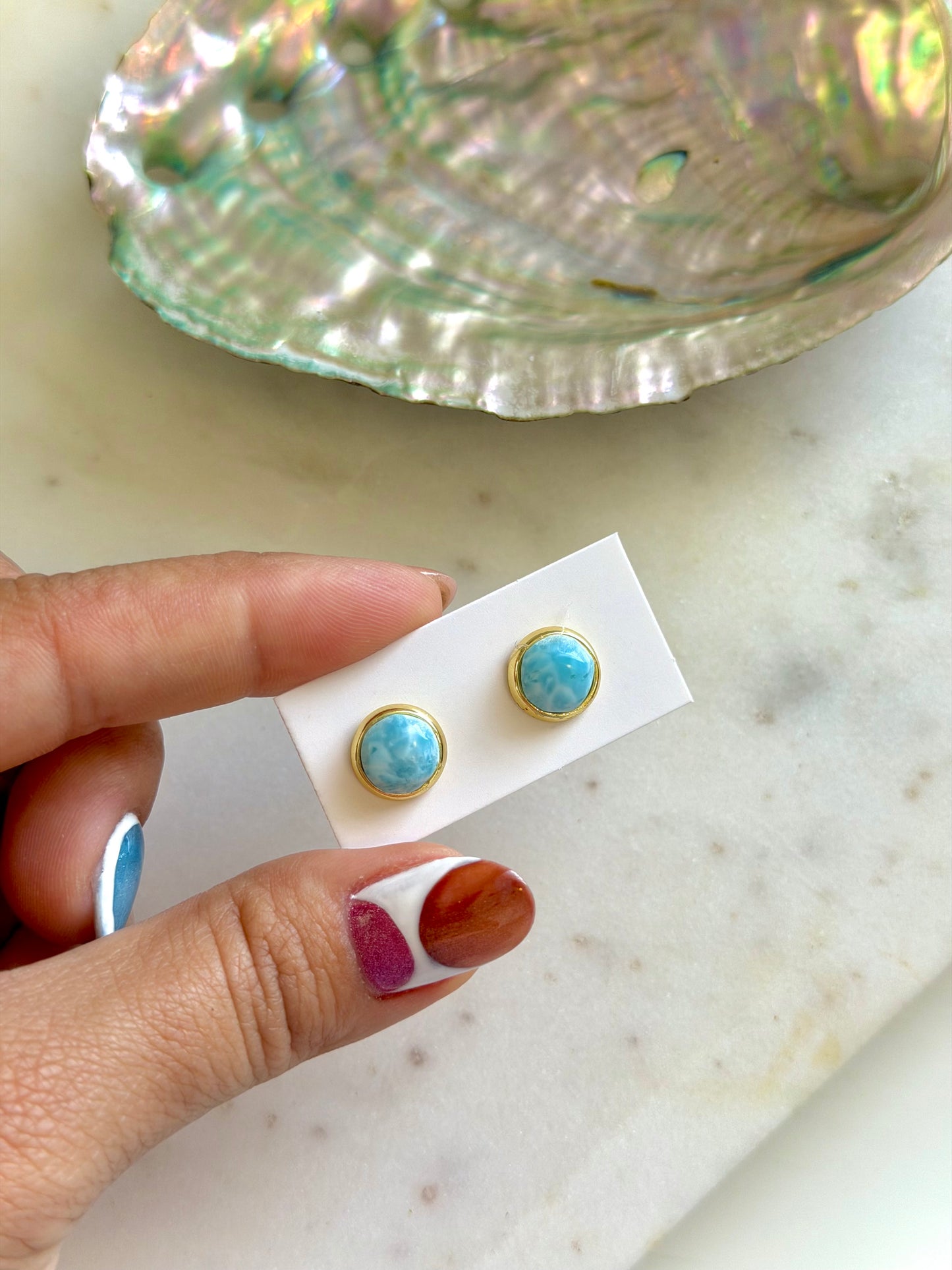 Larimar Earrings
