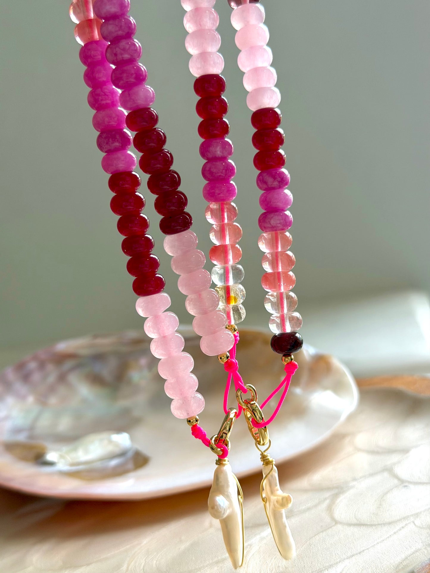 Pink Jade Necklace