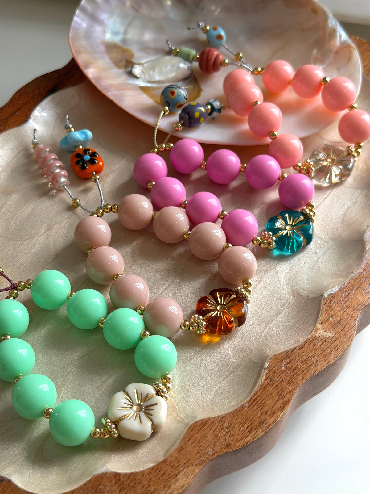 Bubble Gum Fleur Bracelets