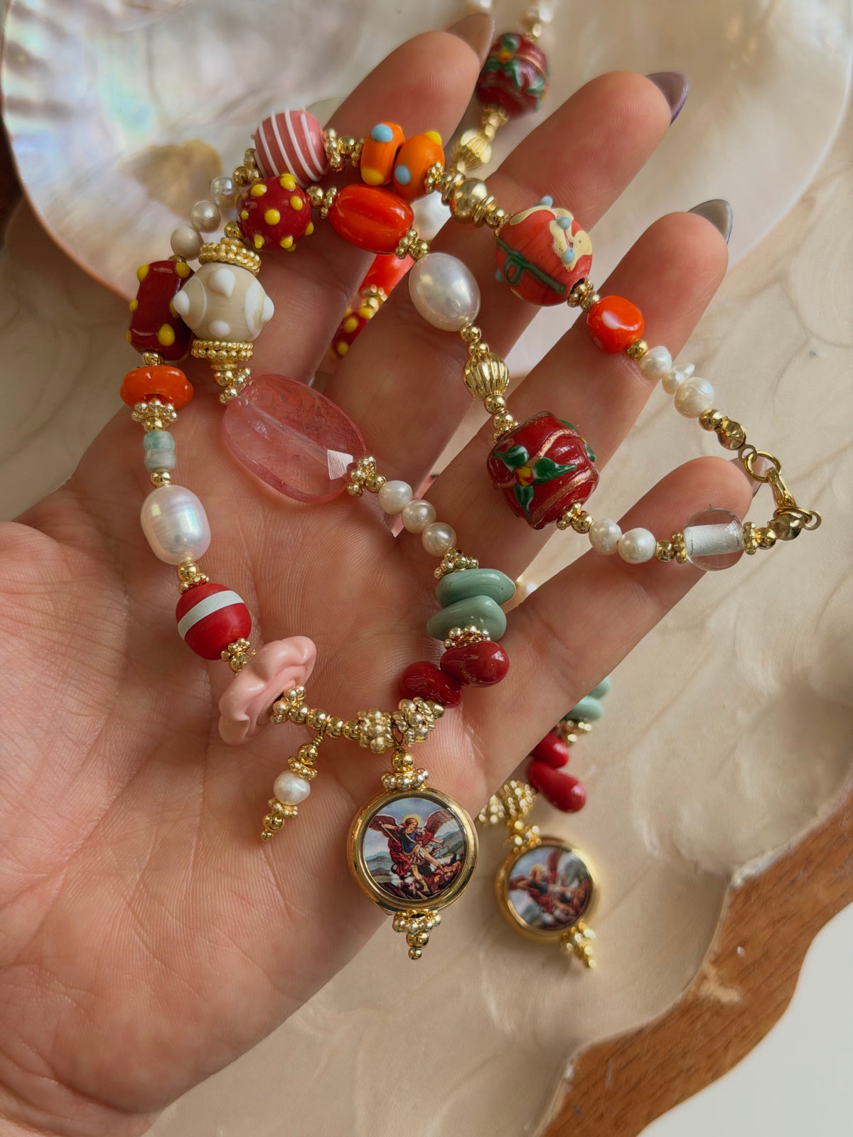 San Miguel Arcángel Murano Necklace