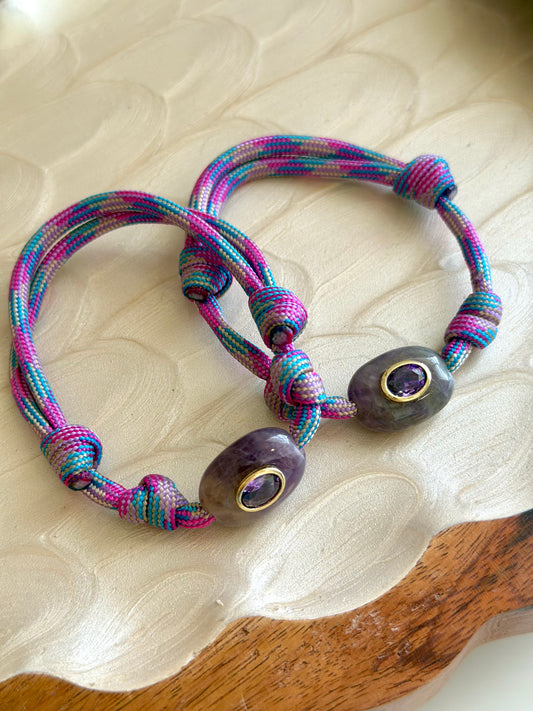 Amatista Cord Bracelets