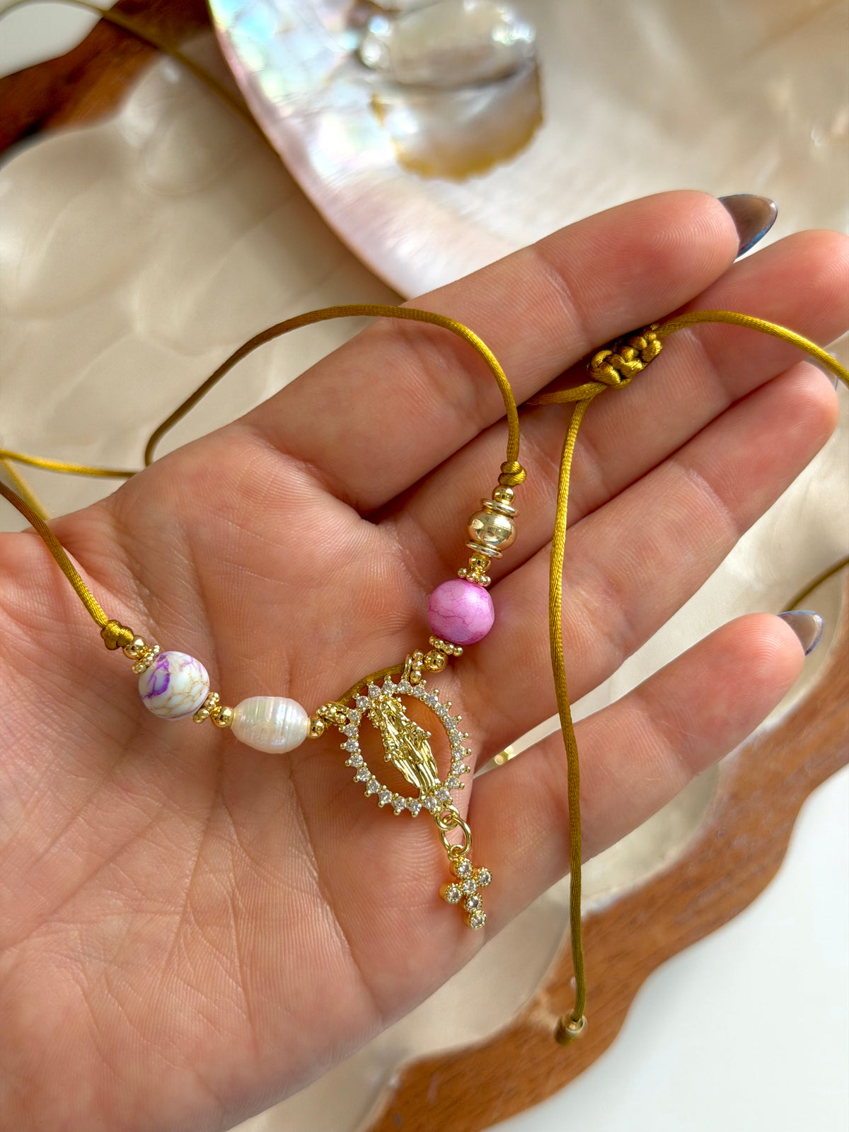 Virgencita Oliva Necklace