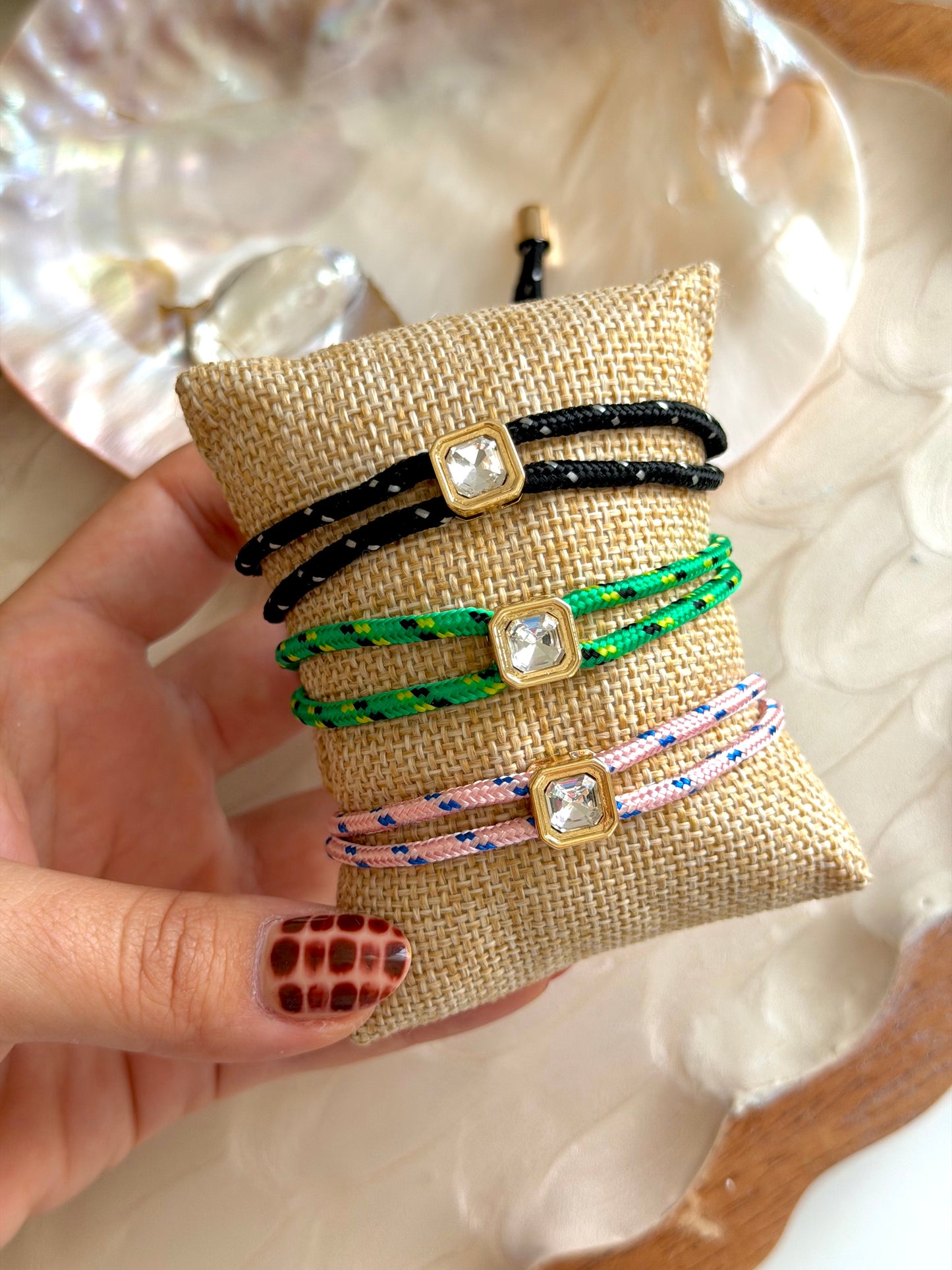 Zirconia Cord Bracelets