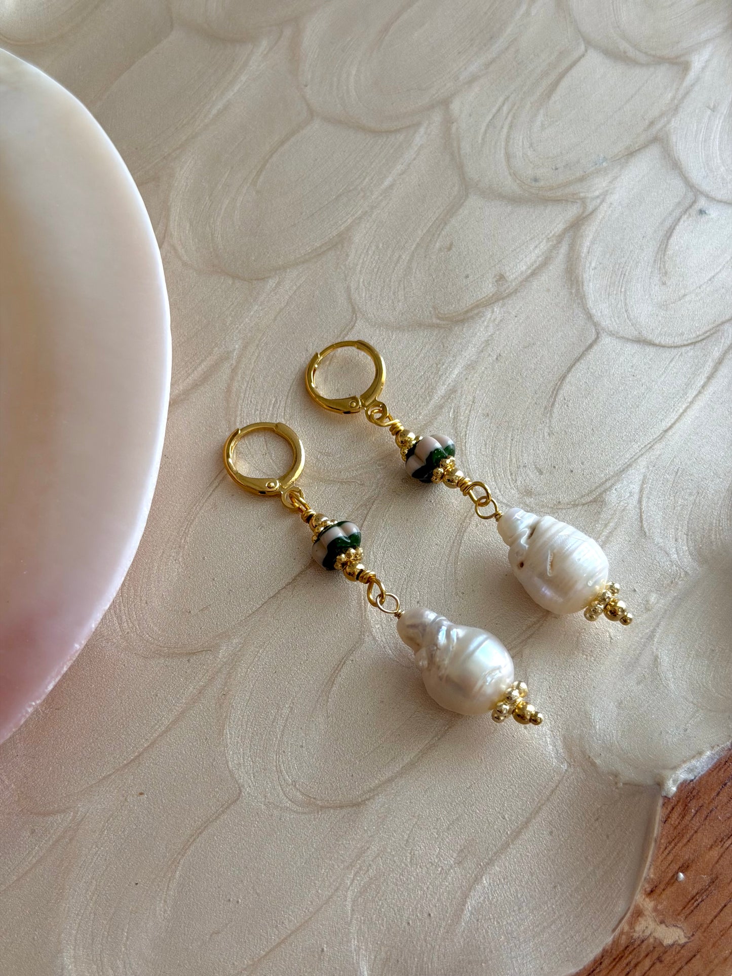 Cristal perlado Earrings