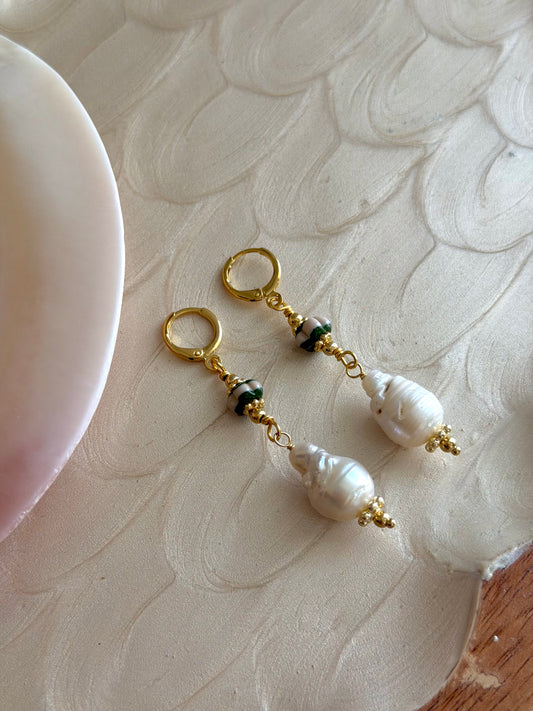 Cristal perlado Earrings